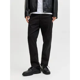 JACK & JONES "JPSTCLARK FINN PANTS SN", Herren, Gr. 36, Länge 32, schwarz, Web, Obermaterial: 97% Baumwolle, 3% Elasthan, unifarben, regular fit lang, Hosen 5-Pocket-Hose