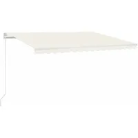 VidaXL Markise Manuell Einziehbar mit LED 400x300 cm Creme