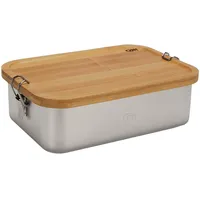 CJH Edelstahl Lunch Box, Bambus-Deckel XL