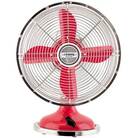 h.koenig JOE50 Tischventilator metall/rot