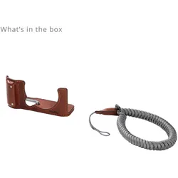 4880 Kamera-Leder-Halbschalen- Set für Fujifilm X-M5 braun