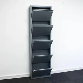 VCM Pisa 100 x 173 x 16 cm Schuhschrank / grau