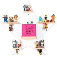 BOARTI Kinder Regal Stern in Weiß - für die Toniebox und ca. 35 Tonies - zum Spielen und Sammeln, 1004