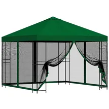 vidaXL Garten Pavillon 3 x 3 m inkl. 4 Seitenteile Grün