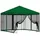 vidaXL Garten Pavillon 3 x 3 m inkl. 4 Seitenteile Grün