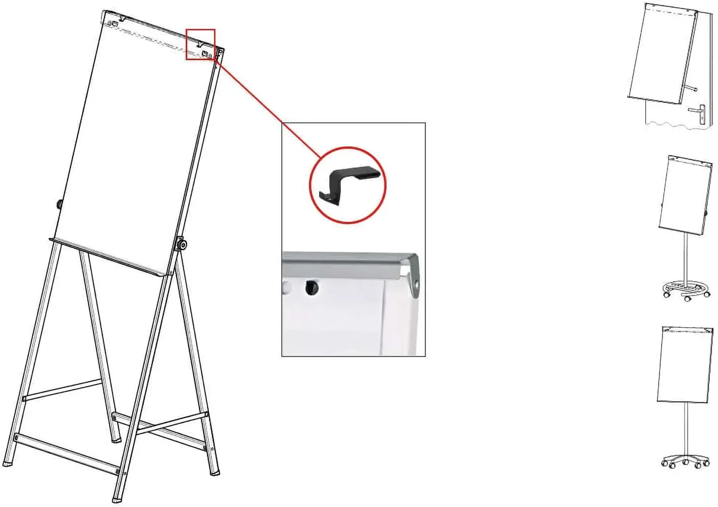 Blockhalter für Flipcharts MAULoffice