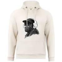 Cotton Prime® Kapuzensweatshirt mit Affenmotiv - Monkey mit DJ-Kopfhörer