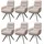 MCW Esszimmerstuhl G66 6er-Set Creme mit Armlehne