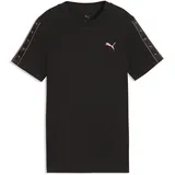 Puma T-Shirt PUMA "Essentials Tape T-Shirt Mädchen", Kinder, Gr. 164, schwarz (schwarz tape), Obermaterial: 100% Baumwolle. Rippe: 20% Polyester, 80% Baumwolle, regular fit, Rundhals, Shirts T-Shirt