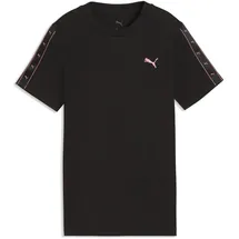 Puma T-Shirt PUMA "Essentials Tape T-Shirt Mädchen", Kinder, Gr. 164, schwarz (schwarz tape), Obermaterial: 100% Baumwolle. Rippe: 20% Polyester, 80% Baumwolle, regular fit, Rundhals, Shirts T-Shirt