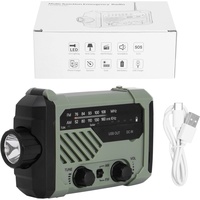 AM/FM Solarradio, 200000mAh Digitalradio, tragbare Powerbank mit Solarladung, USB-wiederaufladbares Handkurbel-Dynamo-Radio für Outdoor-Camping-Notfall-Taschenlampe