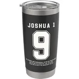 Joshua 1:9 Be Strong Bibelvers Sporttrikot Christian Doppelwandiger Edelstahl-Thermobecher