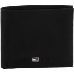 Geldbörse TOMMY HILFIGER "JOHNSON MINI CC WALLET", schwarz, Leder, unifarben, gepflegt, Basic, Kleinlederwaren, in schlichter Optik