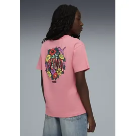 Puma T-Shirt PUMA "MID90S RELAXED GRAPHIC TEE G", Mädchen, Gr. 140, pink), Obermaterial: 100% Baumwolle. Rippe: 20% Polyester, 80% Baumwolle, relaxed fit, Rundhals, Shirts T-Shirt