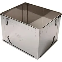 LARES Backform/Backrahmen eckig, Höhe: 18cm, mit Klemmung zum fixieren - aus rostfreiem Edelstahl - verstellbare Größe - Made in Germany