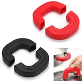 YQBFTC 2 Paar Silikongriffe für Töpfe,Topfgriffe Silikon,Topflappen Topfgriff Küche Schutz Kochen Finger,Topfgriff Hitzeschutz Silikon Assist Griff Halter für Bratpfannen Woks Pfannen