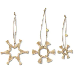 Ferm Living - Jute-Sterne, natur (3er-Set)