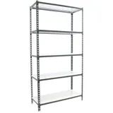 Proregal Schwerlastregal Big Metal Shark HxBxT 200 x 120 x 30 cm Fachlast 200 kg Anthrazit-Weiß