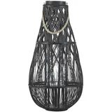 Beliani Laterne Bambus 39 x 77 x 39 cm onesize schwarz
