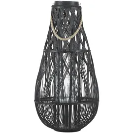 Beliani Laterne Bambus 39 x 77 x 39 cm onesize schwarz