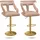 Costway Barhocker Samt rosa 2er Set
