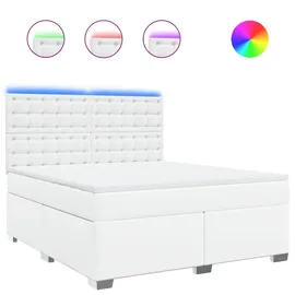 vidaXL Boxspringbett 180 x 200 cm Weiß