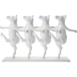 Kare Design Deko Figur Dancing Cows, Weiß, Deko Objekt, Kuh Motiv, Deko für Regal oder Sideboards, Büro Dekoration, 23x40x7 cm