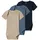 NAME IT Kurzarmbody NBNBODY 3P SS SOLID RIB NOOS (Packung, 3-tlg) blau 62