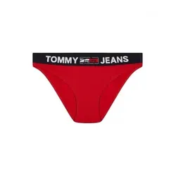 Tommy Hilfiger für Damen. UW0UW02773 Höschen Bund Kontrast rot (S), Heimtextilien, Bio-Baumwolle, Nachhaltig