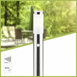 Brilliant Außenleuchte Edelstahl mit Bewegungsmelder IP44 silber