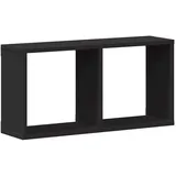 vidaXL Wandschrank 60x16x30 cm Schwarz Holzwerkstoff