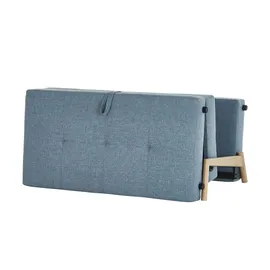 Sofa.de Klappsofa mit Schlaffunktion Webstoff 2-Sitzer Blau