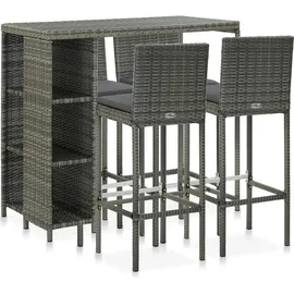 vidaXL Gartenbar Set 5-tlg. Grau