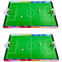 2er Set Migros Tipp-Kick Mania Tischfußball mit 4 Kicker & Torwart Fußball Spiel