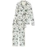 SCHIESSER Damen Pyjama Lang Pyjamaset, vanille, 44 - 44