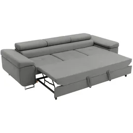 Mirjan24 Schlafsofa, Greige, Textil, 3-Sitzer, Rechteckig, 263x90x102 cm, Wohnzimmer, Sofas & Couches, Schlafsofas