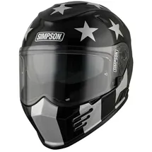 Simpson Venom Stingrae, Integralhelm - Schwarz/Silber / XS