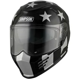 Simpson Venom Stingrae, Integralhelm - Schwarz/Silber / XS