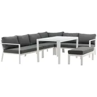 VCM Ramos Loungeset 3 Teile grau/weiß