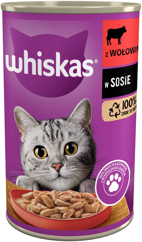 Whiskas Adult mit Rindfleisch in Katzensauce 4x400g (Rabatt für Stammkunden 3%)