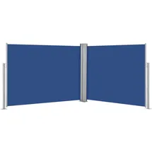 vidaXL Ausziehbare Seitenmarkise 1,4 x 10 m blau