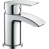 Waschtischarmatur Wasserhahn Bad Waschbeckenarmatur Einhebelmischer Waschtischbatterie Badarmatur Armatur für Bad Chrom Wasserfall