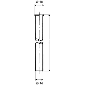 Schell Kupferrohr 1/2' Bördel 16 mm x 500 mm Chrom