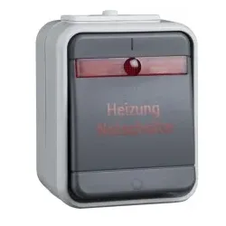 Elso 441229 Heizungsnotschalter 2-polig 10A AquaTop Steckklemme licht/basaltgrau