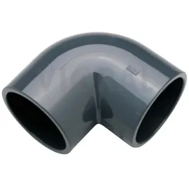 Plimat 50 mm PVC Klebe Fitting Winkel 90° Muffe Verbinder 16 bar