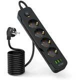 TECH-PROTECT Steckdosenleiste 2 m Schwarz 1 St.