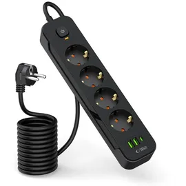 TECH-PROTECT Steckdosenleiste 2 m Schwarz 1 St.