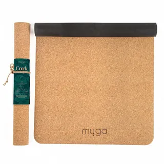 Myga Kork-Yogamatte - Extra Dünn braun 183 cm
