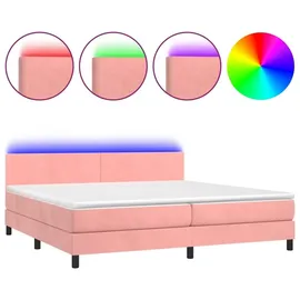 vidaXL Boxspringbett 200 x 200 cm Rosa