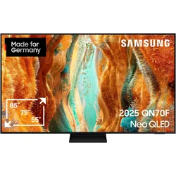 SAMSUNG QLED-Fernseher "GQ55QN70FAU QLED Mini LED-Fernseher", E (A-G), schwarz, 55, Fernseher, Neo Quantum HDR, 4K AI Upscaling, Gaming Hub, Motion Xcelerator 144Hz